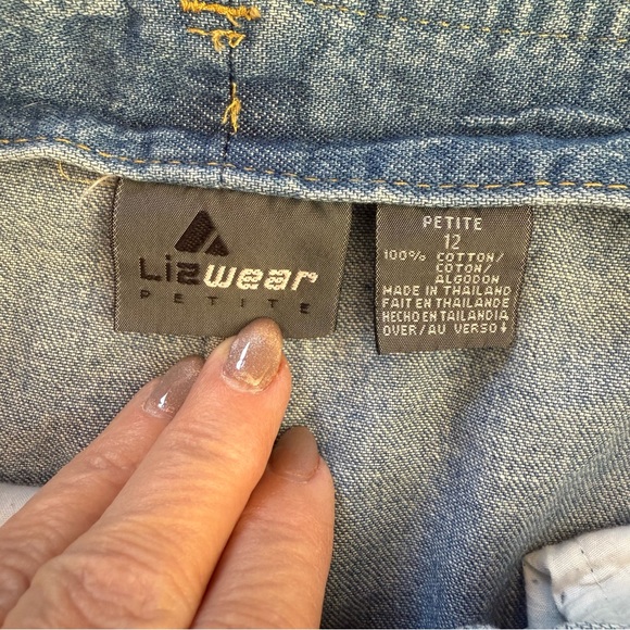 Vintage Lizwear denim button up skirt size 12 - Picture 7 of 8